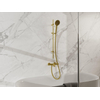 Fortifura Calvi Badkraan - met glijstangset - ronde handdouche - gladde doucheslang - geborsteld messing PVD (Goud) SW968344
