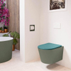 Mondiaz LAVIE WC suspendu – sans bride – 36 x 53 cm – avec abattant softclose – Army (vert), abattant Smag (vert) SW1208710