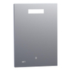 BRAUER Quartz spiegel – 50x70 cm – directe LED boven – met klok – Aluminium SW278170
