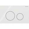 Geberit Sigma40 bedieningsplaat - 2-toets spoeling - extra dun - ronde knoppen - glas - glans wit SW1237193