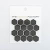 SAMPLE The Mosaic Factory London carreau mosaïque 2.3x2.6x0.5cm pour sol pour intérieur et extérieur Hexagone Céramique Noir SW862053