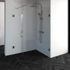 Saniclass Create douchecabine 2-delig 120x100cm profielloos met antikalk en 8mm veiligheidsglas geborsteld RVS SW224128 Saniclass Create douchecabine 2-delig 120x100cm profielloos met antikalk en 8mm veiligheidsglas geborsteld RVS SW224128
