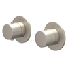 IVY Bond Élément de finition - pour thermostatique encastré - 2 voies - inverseur d'arrêt - symmetry - rosace ronde - Nickel brossé PVD SW1030942
