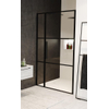 Riho Grid draaideur XL 110x200cm zwart profiel en helder glas SW258584 Riho Grid draaideur XL 110x200cm zwart profiel en helder glas SW258584