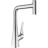 Hansgrohe Metris Select M71 - select - 1 greeps keukenmengkraan - 320 met uittrekb uitloop - hoogglans chroom SW528975