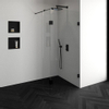 BRAUER Créer Douche à l'italienne - 90x200cm - sans profil - 40cm - paroi latérale - anti-calcaire - verre de sécurité 8mm - anthracite mat SW223907