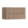 H&R Badmeubelen Juice Meuble sous lavabo - 100x45x50cm - coins arrondis - 2 tiroirs - poignée intégrée - charleston SW1489496