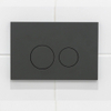 QeramiQ Push Bedieningsplaat - voor Geberit UP320 inbouwreservoir - dualflush - ronde knoppen - kunststof - mat antraciet TWEEDEKANS OUT13956