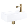 Differnz Force fonteinset – 40x22x11.5 cm – keramiek wit – rechte mat gouden kraan SW373233