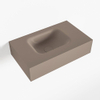 MONDIAZ LEX Opbouwwastafel 50x30x12cm 0 kraangaten wasbak links Solid Surface Smoke mat SW476473 MONDIAZ LEX Opbouwwastafel 50x30x12cm 0 kraangaten wasbak links Solid Surface Smoke mat SW476473