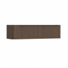 H&R Badmeubelen Juice Wastafelonderkast - 160x45x40cm - afgeronde hoeken - 2 met - geïntegreerde greep - coffee SW1490652