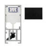 Geberit Réservoir encastrable UP320 avec plaque de déclenchement QeramiQ metal - double chasse - boutons ronds - métal noir mat SW976085