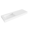 Mondiaz AVON wastafel - 140x46x12cm - wasbak links - zonder kraangat - talc (wit) SW422474