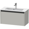 Duravit Ketho 2 meuble sous-lavabo avec 1 tiroir 68x39x44cm avec poignée anthracite gris béton mat SW772178
