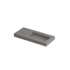 INK Pitch wastafel - 100x45x9cm - 1 wasbak rechts - 1 kraangat - drain keramiek Armani grey mat SW693313