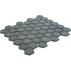 The Mosaic Factory Valencia mozaïektegel - 27.6x32.9cm - wand en vloertegel - Zeshoek/Hexagon - Gerecycled glas Matt Khaki Mat SW374598