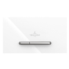 Villeroy & Boch Viconnect bedieningsplaat dualflush frontbediend - 25.3x14.5cm - glas wit/RVS - Glass White (glans wit) SW106650