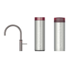 Quooker BE Fusion Round robinet d'eau bouillante - bec pivotant - PRO3 incl. réservoir Cube - Eau chaude / bouillante / gazeuse / filtrée - Gunmetal SW976958