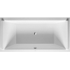 Duravit Starck Slimline Starckkunststof duobad acryl rechthoekig - 200x100x46cm - zonder poten - voor inbouw of ommanteling - glans wit 0297580