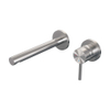 BRAUER Brushed Edition Wastafelmengkraan inbouw - rechte uitloop links - hendel lang smal - inclusief inbouwdeel - model A 1 - PVD - geborsteld RVS SW374383