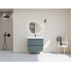 H&R Badmeubelen Infinity XXL 3D Badkamermeubelset - 80 cm - 1 keramische wasbak just wit - 1 kraangat - 2 lades - mat petrol SW863458