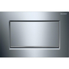 Geberit Sigma10 bedieningsplaat - 2-toets spoeling - rechthoekige knoppen - vergr. glans chroom/geborsteld/glans chroom - verchroomd chroom mat SW61796