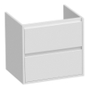 Saniclass New Future wastafelonderkast 60x46x55cm 2 softclose greeploze lades met 1 sifonuitsparing MDF hoogglans Wit SW3064 Saniclass New Future wastafelonderkast 60x46x55cm 2 softclose greeploze lades met 1 sifonuitsparing MDF hoogglans Wit SW3064