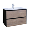 Adema Industrial Badmeubelset 80x45.5x58cm met overloop hout/zwart SW333555 Adema Industrial Badmeubelset 80x45.5x58cm met overloop hout/zwart SW333555