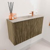 Mondiaz JOYA-DLUX 70cm toiletmeubel - kleur Dusk - Wastafel FAYE positie Midden 1 kraangat kleur Opalo. SW1423315