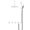 Hotbath Cobber IBS70 Regendoucheset - inbouw - 15cm plafondarm - 30cm ronde hoofddouche - staafhanddouche - glijstang - mat wit SW678216