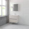 Bruynzeel Miko badmeubelset 66x81x51cm 1 kraangat 1 wasbak 2 lades met spiegelkast met softclose kasjmier grijs SW384496 Bruynzeel Miko badmeubelset 66x81x51cm 1 kraangat 1 wasbak 2 lades met spiegelkast met softclose kasjmier grijs SW384496