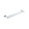 Fortifura Calvi Handdoekhouder - dubbel - rond - hoogglans chroom SW639925