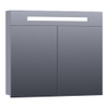 Saniclass 2.0 spiegelkast 80x70x15cm verlichting geintegreerd rechthoek 2 draaideuren Mat Grijs MDF SW371692 Saniclass 2.0 spiegelkast 80x70x15cm verlichting geintegreerd rechthoek 2 draaideuren Mat Grijs MDF SW371692