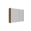 Saniclass Holz Frame Armoire miroir - 80x63x16cm - incluant panneaux latéraux - Walnut pure SW1470584