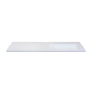 HR Badmeubelen Thin lavabo pierre de synthèse 140,5x2x45,5cm cuve DR blanc brillant zkrg SW235808