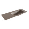 Mondiaz BIG small Smoke solid surface inbouw wastafel 120cm rechts SW429696 Mondiaz BIG small Smoke solid surface inbouw wastafel 120cm rechts SW429696