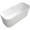 Villeroy & Boch Finion kunststof vrijstaand duobad quaryl ovaal 170x70x48cm incl. push-to-open afv.plug +overloop + designring champagne/wit SW106602 Villeroy & Boch Finion kunststof vrijstaand duobad quaryl ovaal 170x70x48cm incl. push-to-open afv.plug +overloop + designring champagne/wit SW106602