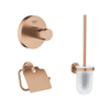Grohe Start toiletset - toiletborstelhouder - handdoekhaak - toiletrolhouder - brushed warm sunset (koper) SW1577134