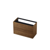 INK Wastafelonderkast - 120x45x65cm - 2 lades - push to open - met rechte opdekfronten - Eiken - Chocolate SW493831