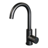 Brauer Black carving Mitigeur de lavabo sur plage - haut - orientable - longue poignée fine carving - noir mat SW716115