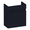 BRAUER Joy Wavy meuble lave-mains - 40x45x22cm - porte ouvrant à gauche - sans poignée - noir mat SW1201257