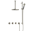 Hotbath Cobber IBS70 Regendoucheset - inbouw - 30cm plafondarm - 30cm ronde hoofddouche - 3 standen handdouche - glijstang - geborsteld nikkel (RVS) SW677984