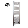 Sanicare HVW Elektrische Radiator - 172x60cm - 1127W - wifi - thermostaat - zwart - linksonder - inox look (zilver) SW1185653