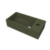 Arcqua Flair lave-mains - 36x18x9cm - marbre coulé - trou robinet droite - vert mat SW1474778