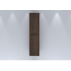 H&R badmeubelen Juice Hoge Kast - 40x35x170cm - met ronde hoeken - 3D-front - 2 deuren - rechtsdraaiend - dark oak SW875842