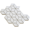 La Mosaic Factory Paris carreau mosaïque - 26,6x30,5cm - carrelage mural et de sol - Porcelaine Blanc Mat SW471153