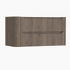 H&R Badmeubelen Juice Meuble sous lavabo - 100x45x50cm - angle gauche arrondi - 2 tiroirs - poignée intégrée - chêne Tucson SW1489553