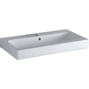 Geberit ICon wastafel - 75x48.5x15.5cm - 1 wasbak - 1 kraangat Midden - met overloopgat - keramiek - glans wit SW417239