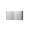 INK SPK1 Spiegelkast - 120x14x60cm - 2 deuren - dubbelzijdige Spiegel - schakelaar en stopcontact - eiken Massief eiken Ash grey SW493791