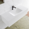 Mondiaz Lagom Meuble avec 1 tiroir 110x30x45cm vasque Cloud central 1 trou de robinet Solid Surface Talc SW408879